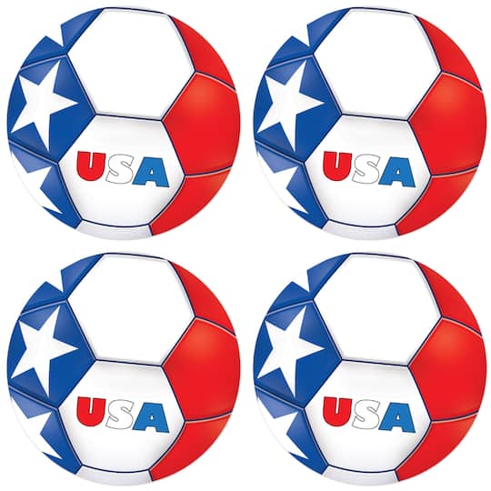 Beistle 5.25" National Soccer Ball Peel 'N Place Decorations